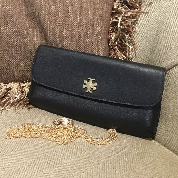 TORY BURCH DIANA CLUTCH BLACK CROSSBODY BAG - Picture 3 of 10